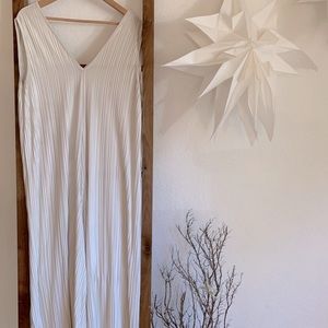 Maternity Pleated Wide Leg Jumpsuit